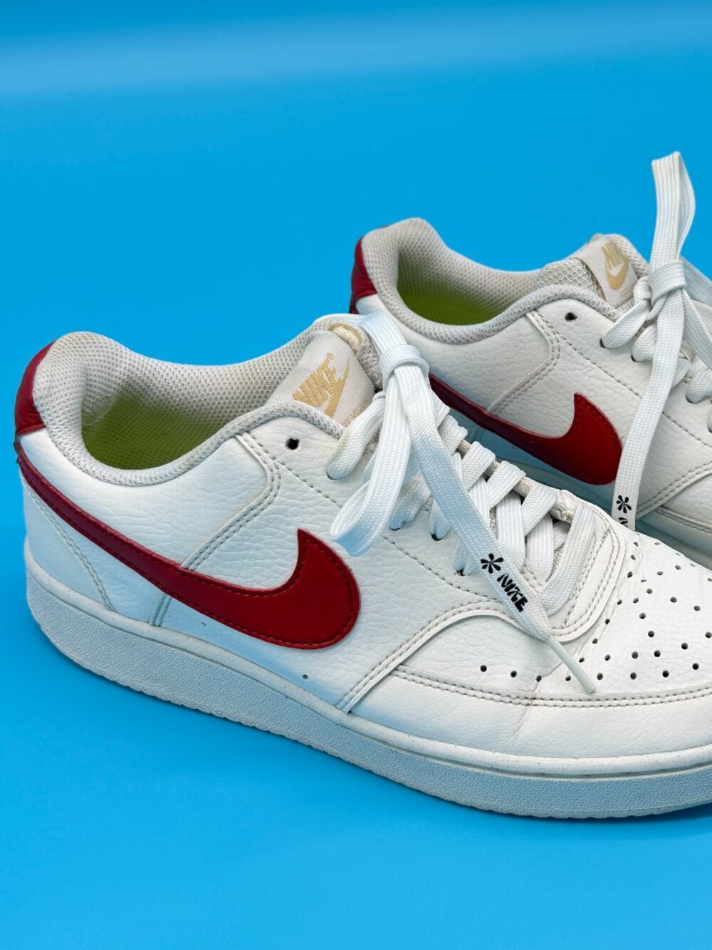 Nike Court Vision Low Next Nature Women's US 8B White/Red Sneakers